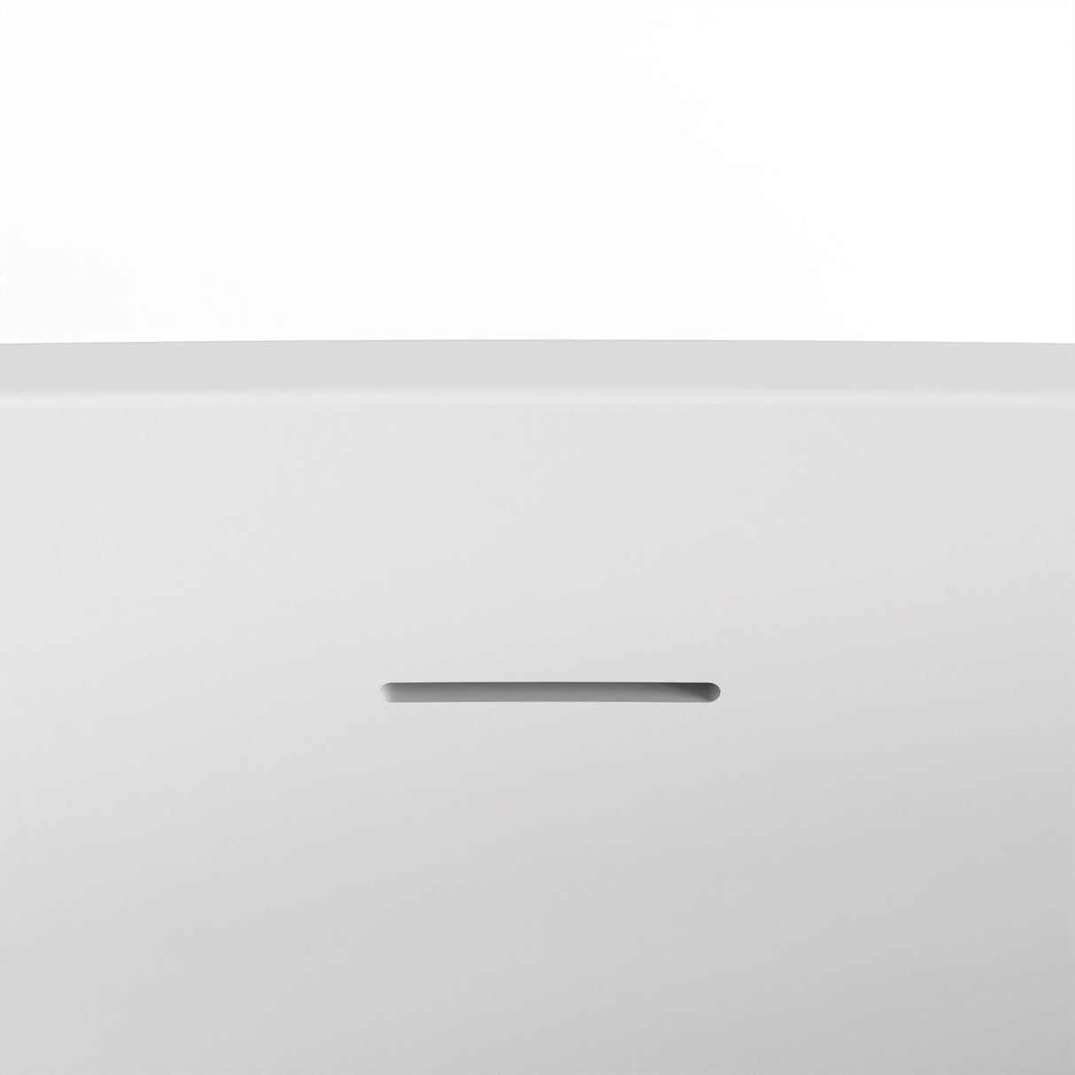 Soaking Bathtub, Freestanding, Solid Surface - Matte White