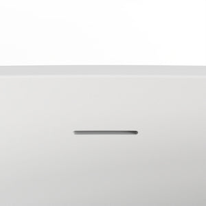 Soaking Bathtub, Freestanding, Solid Surface - Matte White