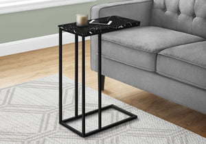 Accent Table, C - Shaped, Marble Look Modern Design - Black - Best Buy Furniture