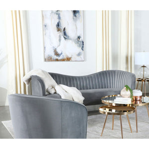 Reigha - Loveseat With Channel Tufted - Gray