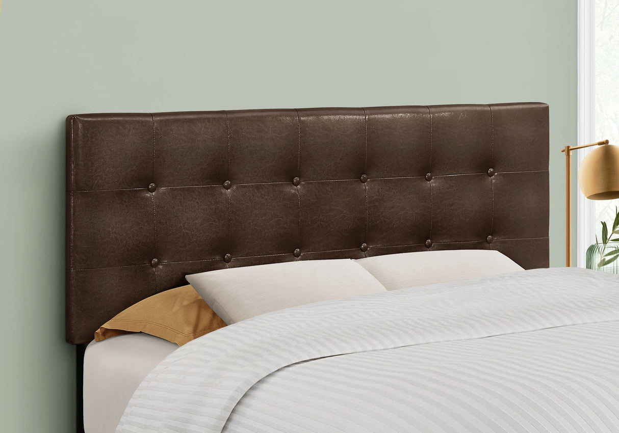 Full Size, Bed Headboard Only, Upholstered, Transitional - Brown - Best Buy Furniture