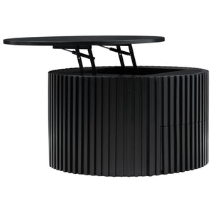 Round Lift Top Coffee Table With Hidden Storage For Living Room