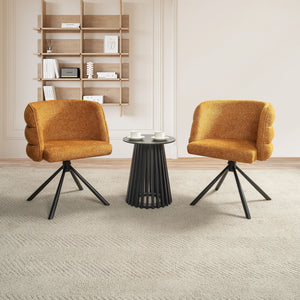 270 Degree Swivel Upholstered Desk Chairs (Set of 2)