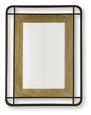Beelman - Accent Mirror - Black / Brown - Best Buy Furniture