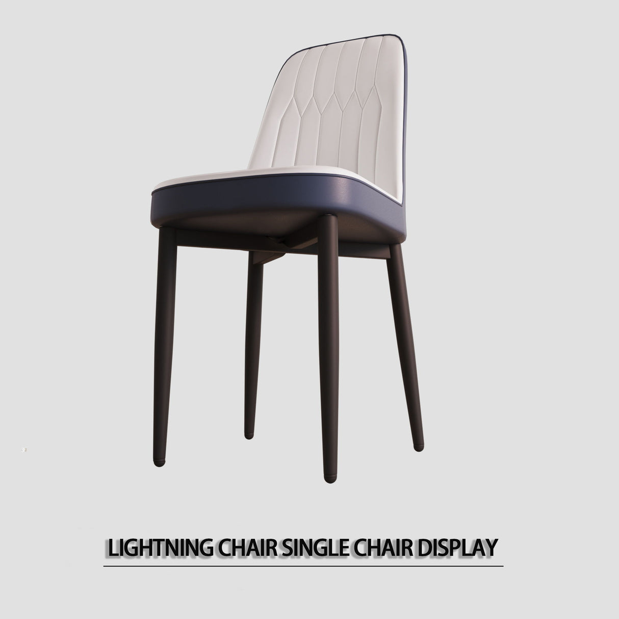 Modern Dining Chair With Cushions And Metal Legs