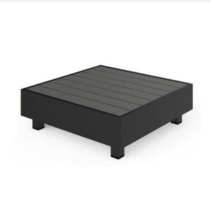 Patio Sectional Set With Modular Armless Chairs And Coffee Table - Gray