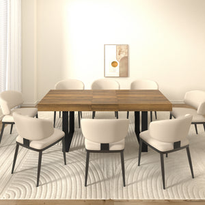 Rectangle Extendable Dining Table for 6-10 People