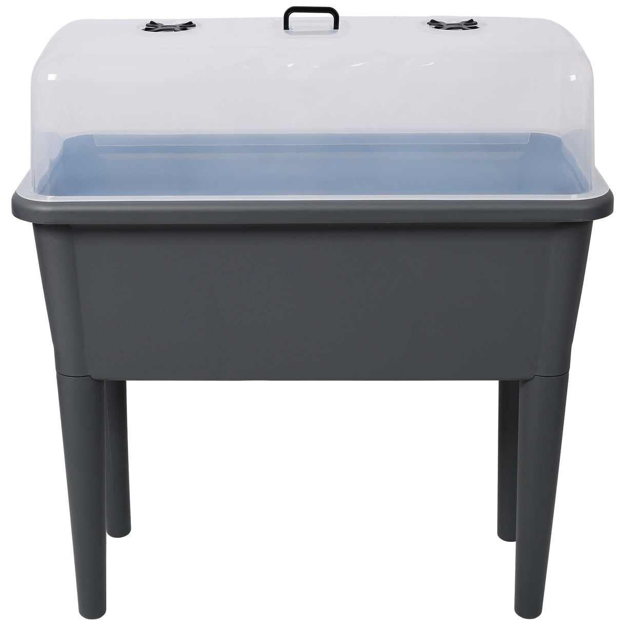 Raised Garden Bed with Ventilated Transparent Greenhouse Lid
