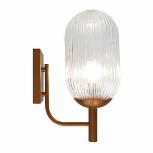Dewdrop Wall Lamp - Bronze and Clear