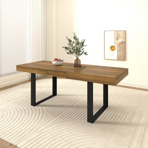 Rectangle Extendable Dining Table for 6-10 People