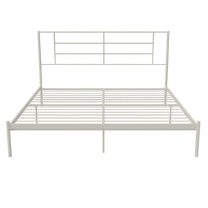 Praxis King Bed With Simple Headboard - White