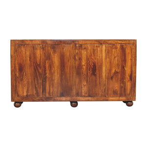Wavecrest Cabinet, 4 Shelves - Chestnut