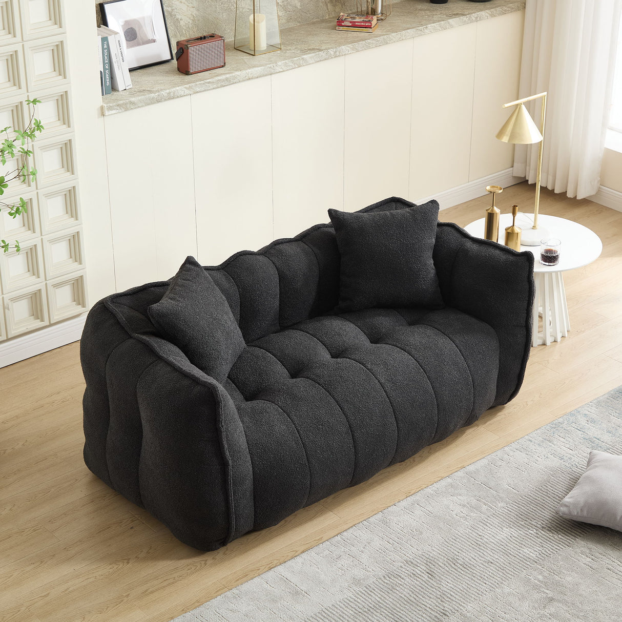 Cozy Beanbag Chair With High Resilience Foam Core For 2
