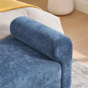 65" Ottoman Bench - Chenille Upholstered for Bedroom
