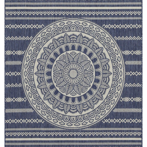 Sunshine - 5'3" X 7'3" Indoor, Outdoor Area Rug - Blue - Polypropylene