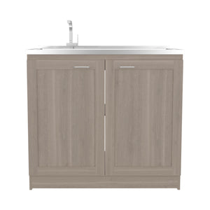 Utility Sink Cabinet 36" H, 2 Doors, 2 Shelves