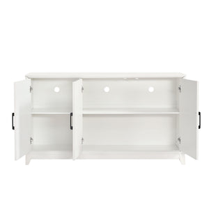 TV Stand For TVs Up To 65", Modern Entertainment Center Media Console Cabinet With 2 Spacious Storage Space, Solid Wood Legs For Living Room