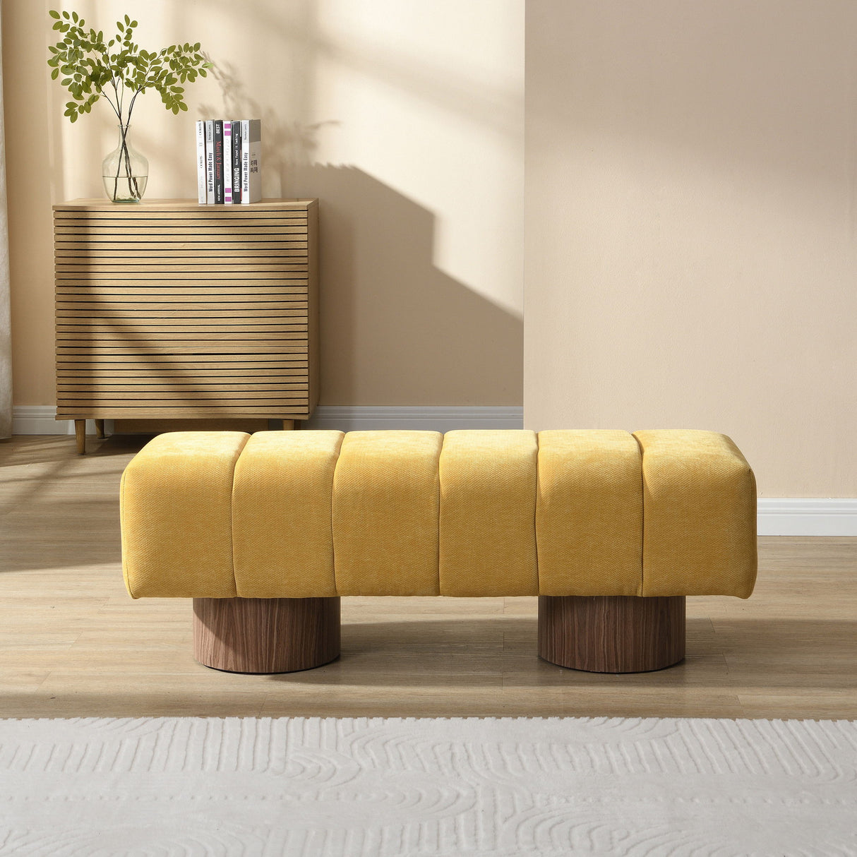 Upholstered Entryway Bench Ottoman - Best Buy Furniture