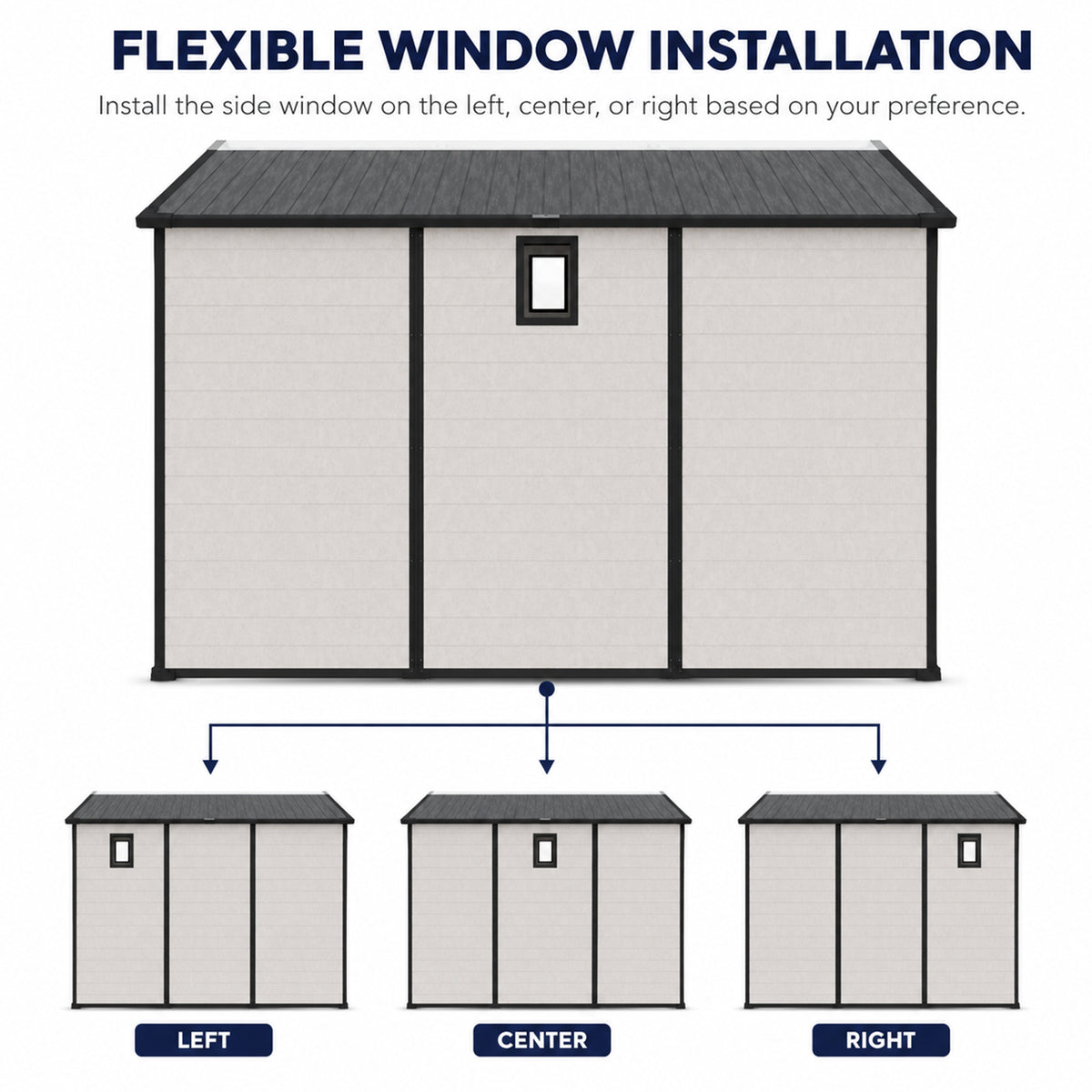 8x10 FT Plastic Outdoor Storage Shed