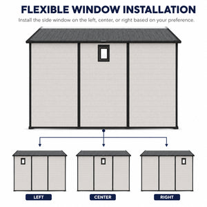 8x10 FT Plastic Outdoor Storage Shed