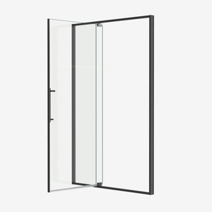 50-54"W x 74"H Pivot Shower Door with Matte Tempered Glass Finish
