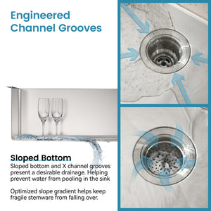 Stainless Steel Kitchen Sink, 30″x19″ Single Bowl, Undermount