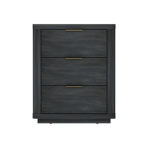 Evelyn - Nightstand With 3 Drawers, Smooth Rounded Edges