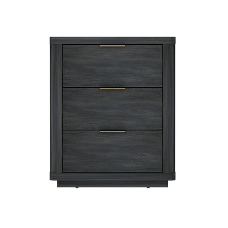 Evelyn - Nightstand With 3 Drawers, Smooth Rounded Edges