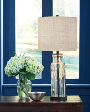Laurentia - Glass Table Lamp - Champagne - Best Buy Furniture