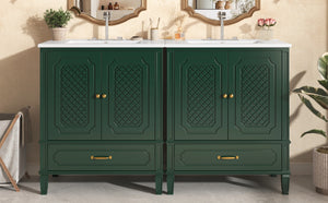 60" Bathroom Vanity with Double Sink Combo Set