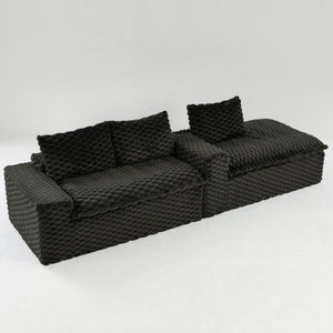 Modular Sofa, Convertible Twin Seat With Chaise Lounge