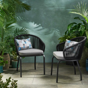 Outdoor Wicker Chair With Powder Coated Iron Legs - Best Buy Furniture