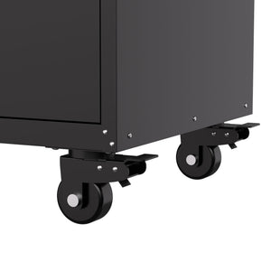 Rolling Tool Cabinet Heavy Duty Garage Storage With Lockable Doors & Drawers