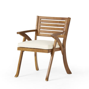 Dining Chair With Water Resistant Cushion - Teak