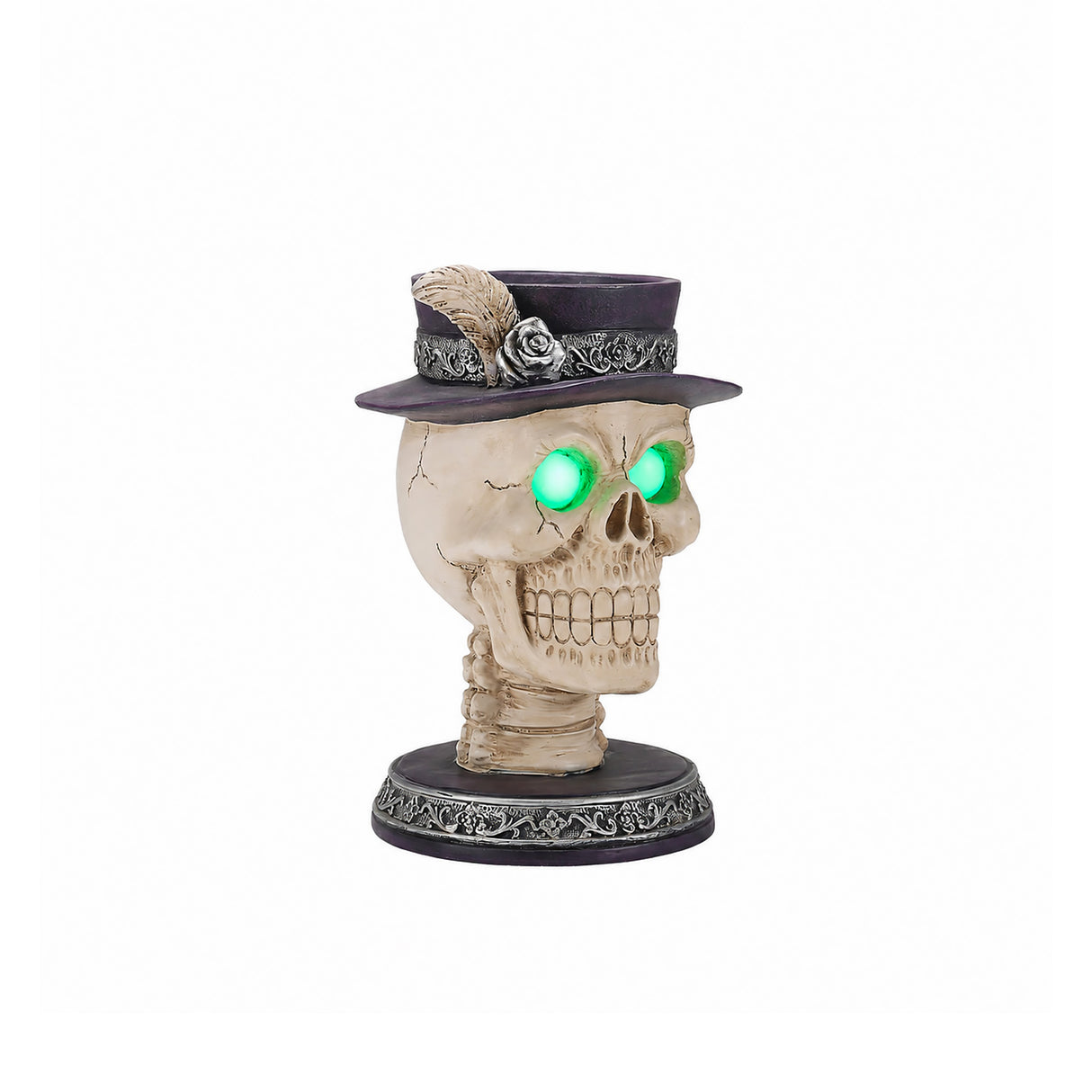 Halloween Skull Candle Holder with Glowing
