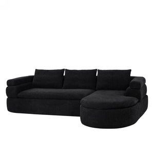 106" L-Shape Sectional Sofas (Black)