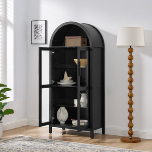 High Arched Storage Cabinet with LED Light
