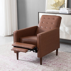 Mid-Century Modern Fabric Recliner Chair