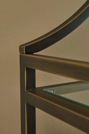 Bernonly - Bookcase - Antique Bronze Finish - Best Buy Furniture