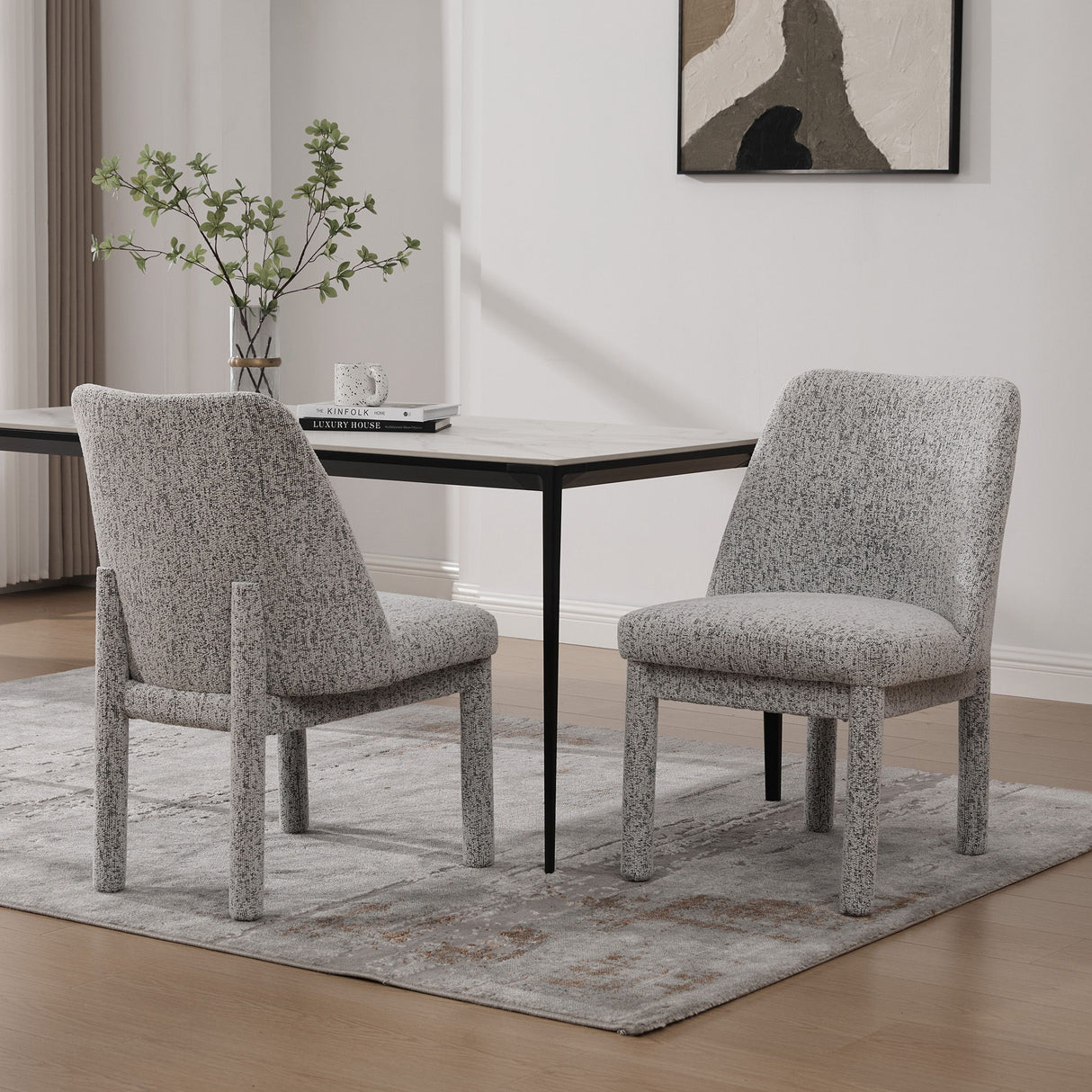 Wide Minimalist Dining Chair