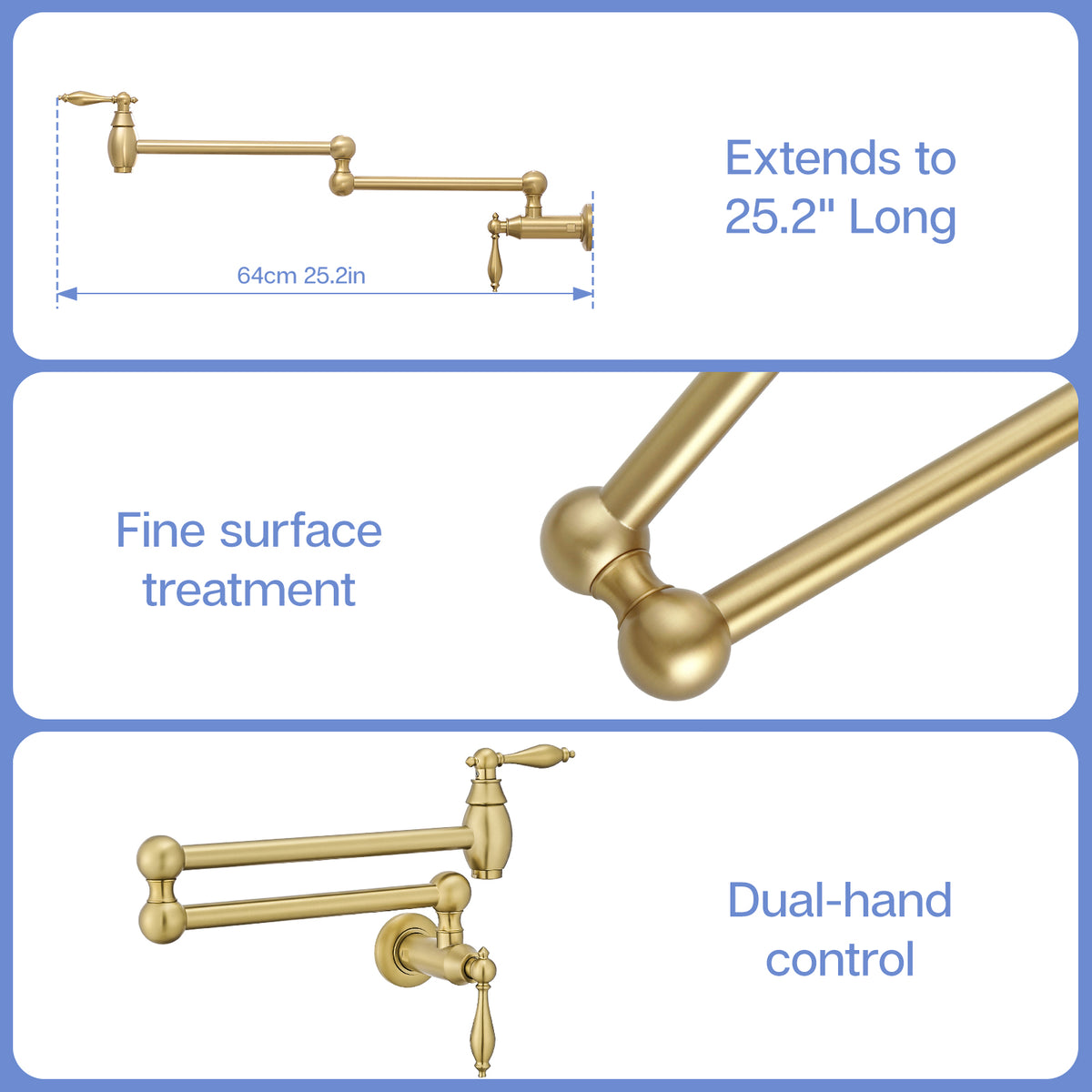 Pot Filler Wall Mount Commercial Pot Filler Faucet