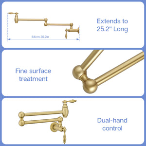 Pot Filler Wall Mount Commercial Pot Filler Faucet