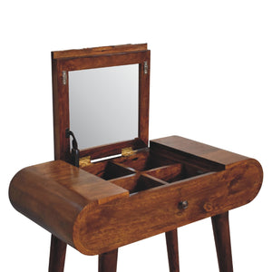 Solid Wood Mini Round Chestnut Fold Vanity