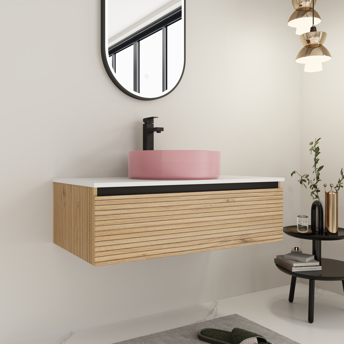 36" Wall-Mounted Bathroom Vanity with Sink Combo
