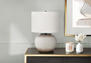 Modern Lighting, Table Lamp, Ceramic - Cream - Best Buy Furniture