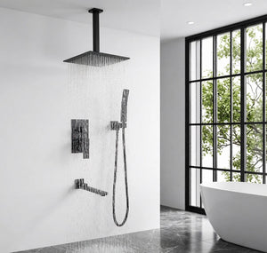 Shower System with Tub Spout,10 inch  Shower Head Shower Set for Bathroom Matte
