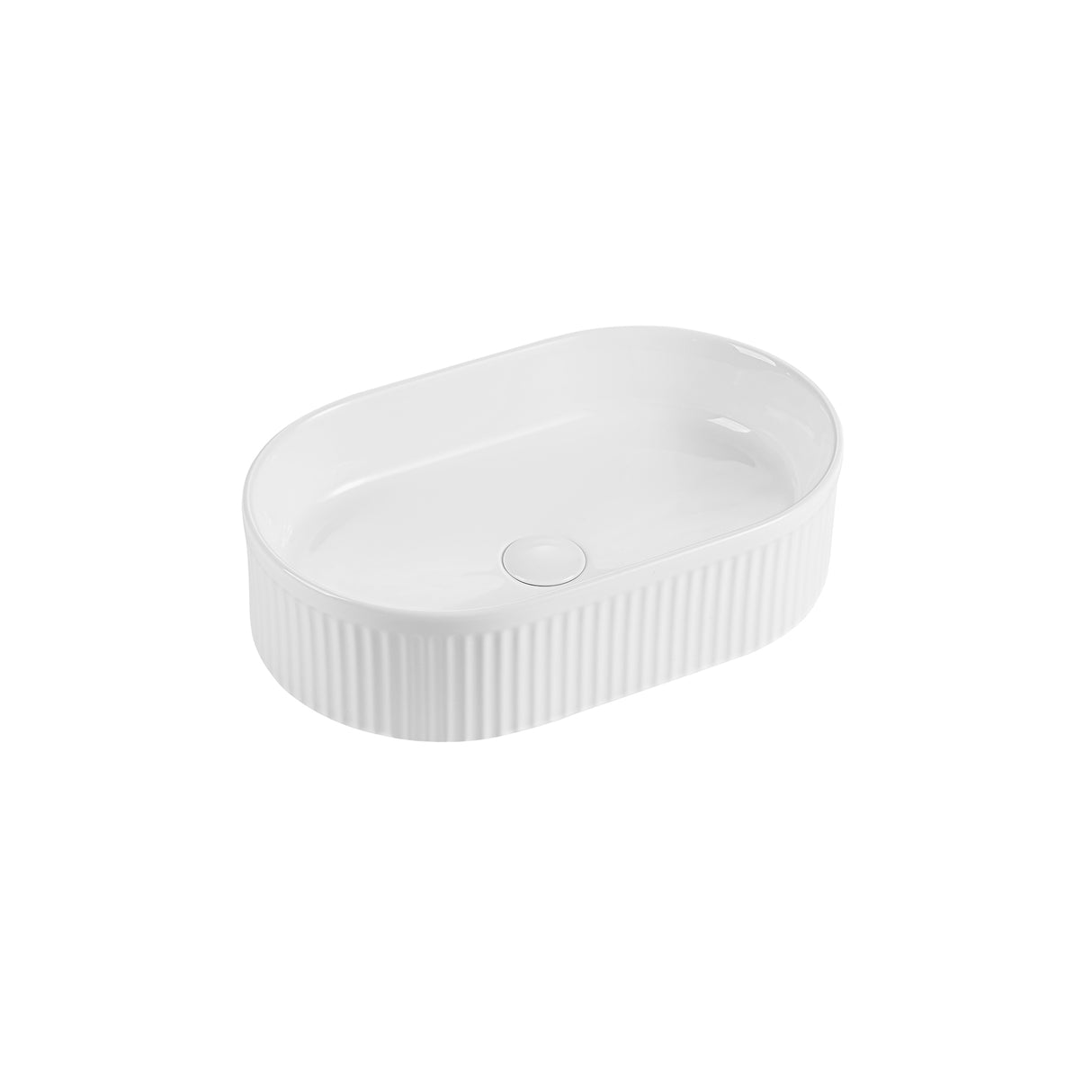 Integrated Oval Ceramic Bathroom Sink