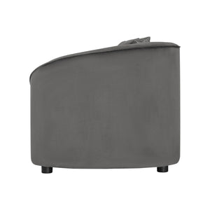 87" Curved Contemporary Sofa in Gray