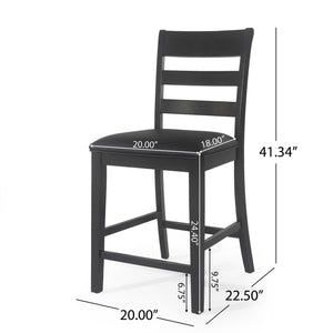 Farmhouse Upholstered Wood Counter Stools - Best Buy Furniture