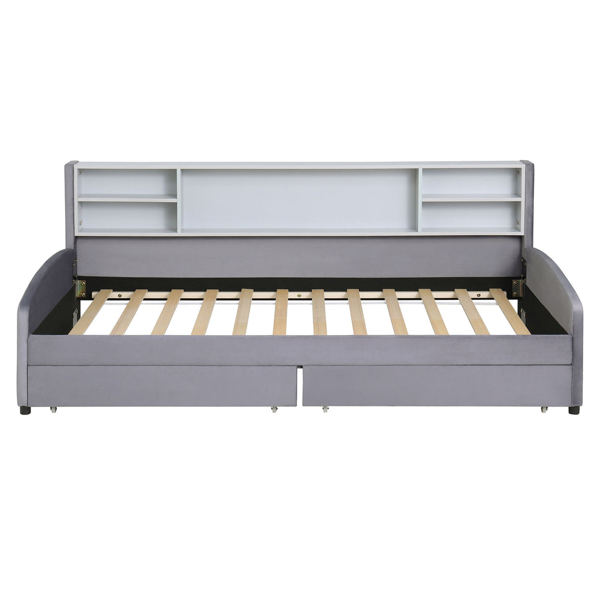 Luxurious Upholstered Platform Bed With Storage Drawers
